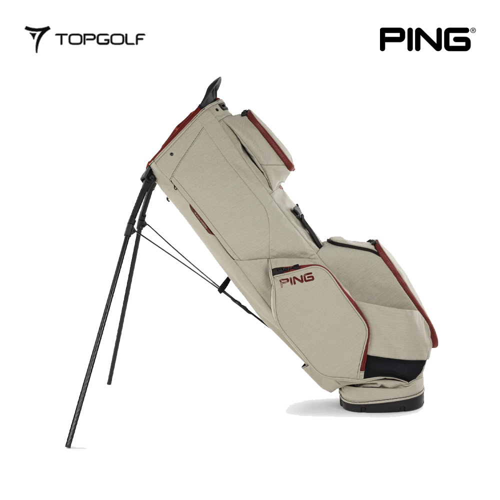PING STAND BAG HOOFER 14 231 26 SAND/DEEP RED