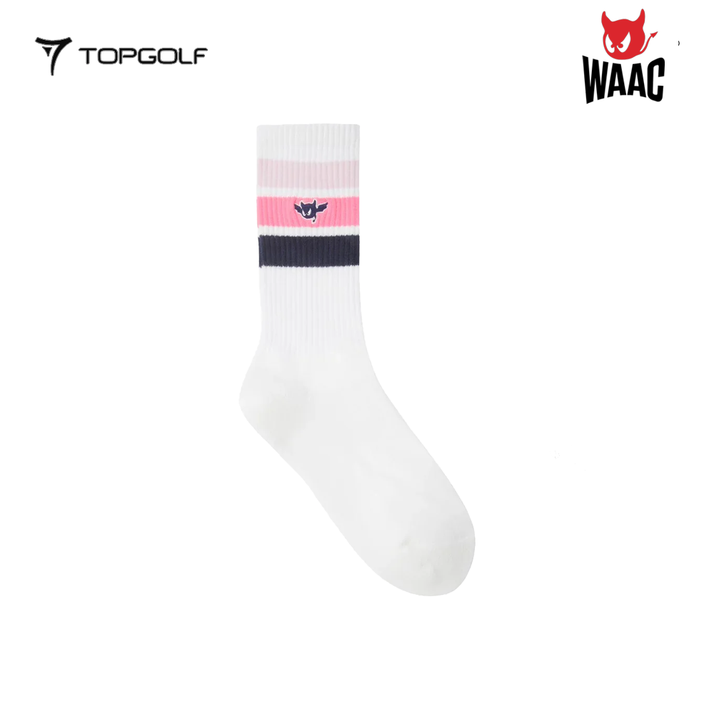 WAAC Socks W Athletic Stripe WQLCX25413-PIL 25SS – Kaos Kaki Golf Wanita Sporty Garis