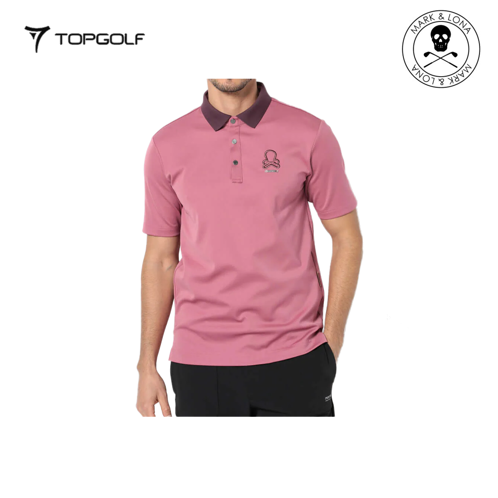 MARK&LONA Ever Refined Piqué Polo Men Pink