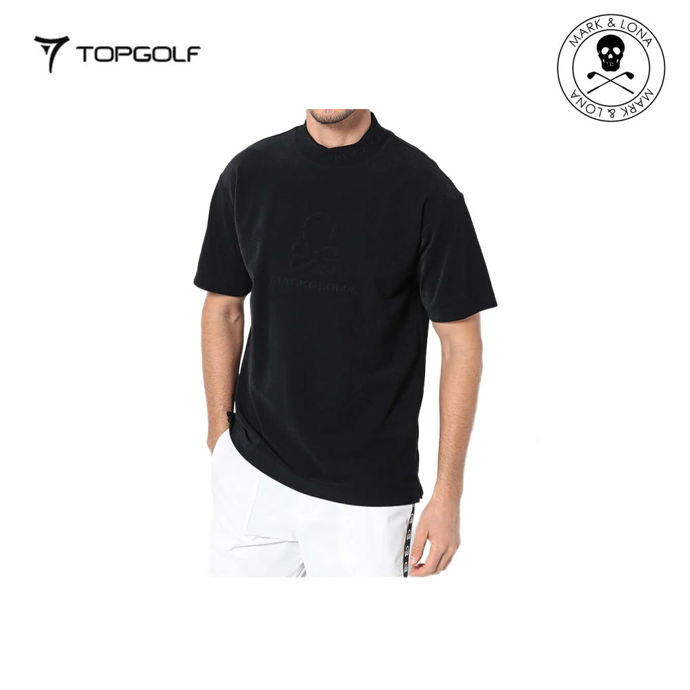 MARK&LONA Ever ECONYL® Mock Neck Tee Men Black