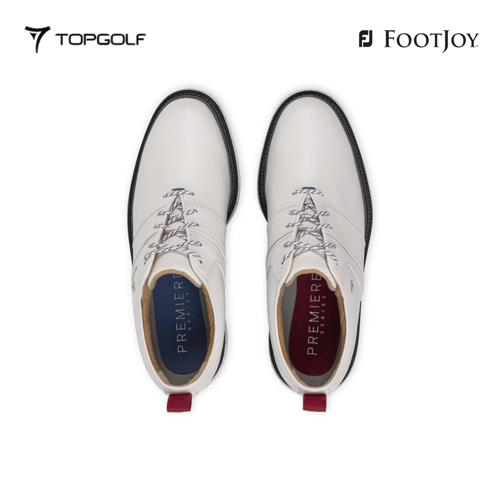 FOOTJOY SHOES MEN 54587 LIMITED EDITION PREM-PACKARD WHT/RED/BLU S26