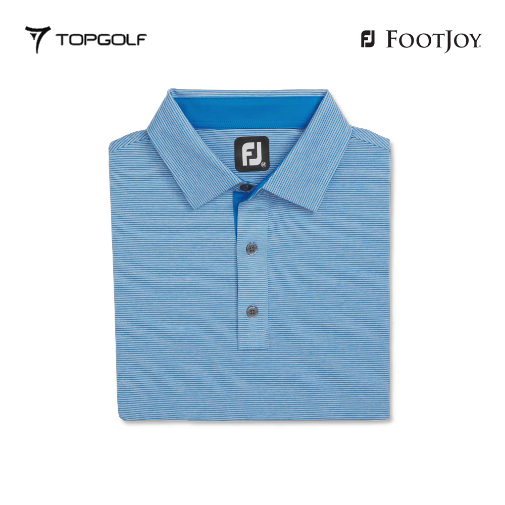 FOOTJOY POLO M 31368 EF HEATHER STRIPE LSL BL