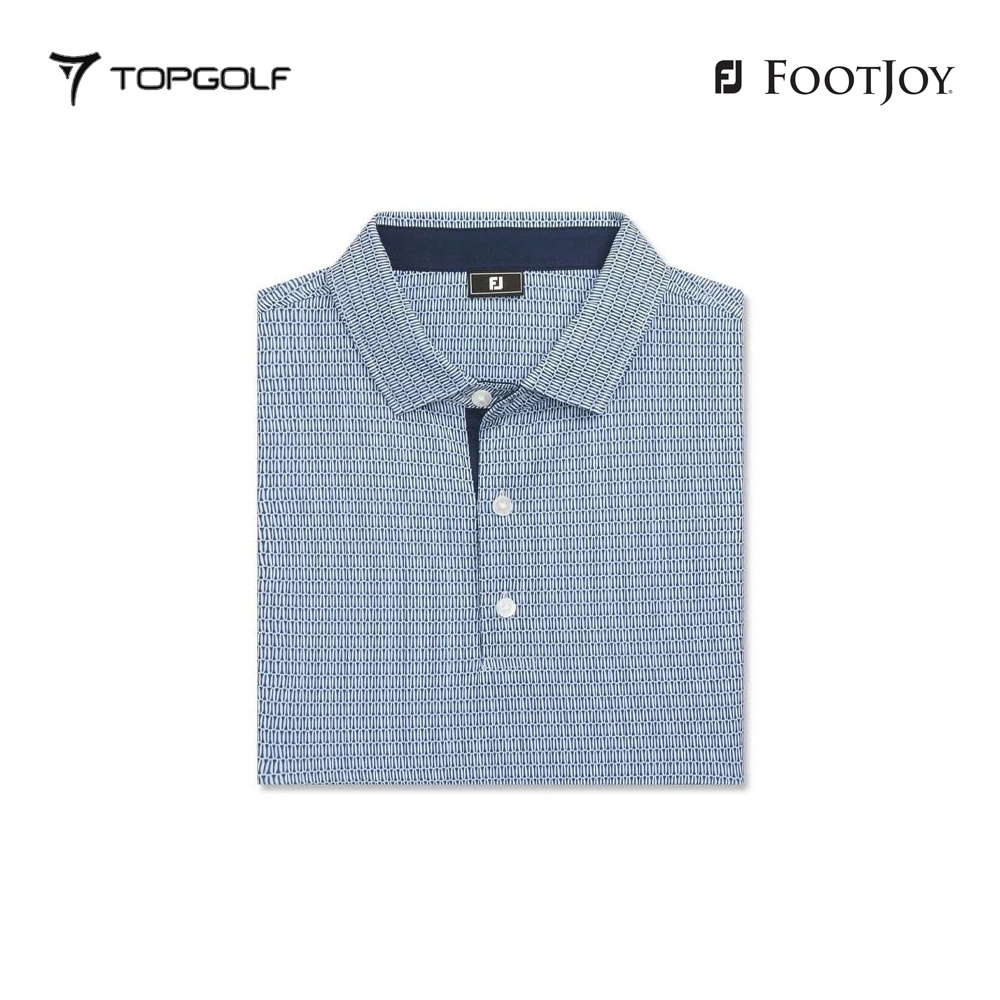 FOOTJOY POLO MEN 37476 FF TEE GEO PRT LSL NAVY 25FW 26