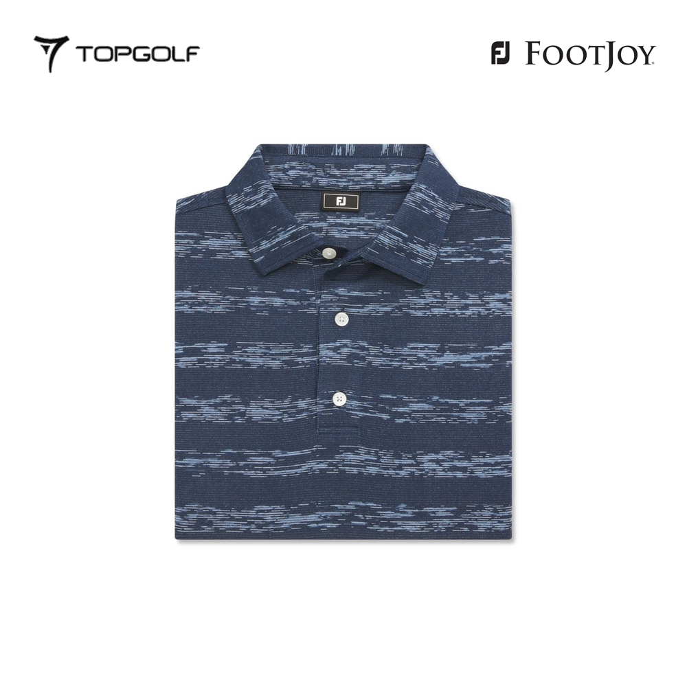 FOOTJOY POLO MEN 37482 FF IKAT STRIPE LSL NAVY 25FW 26