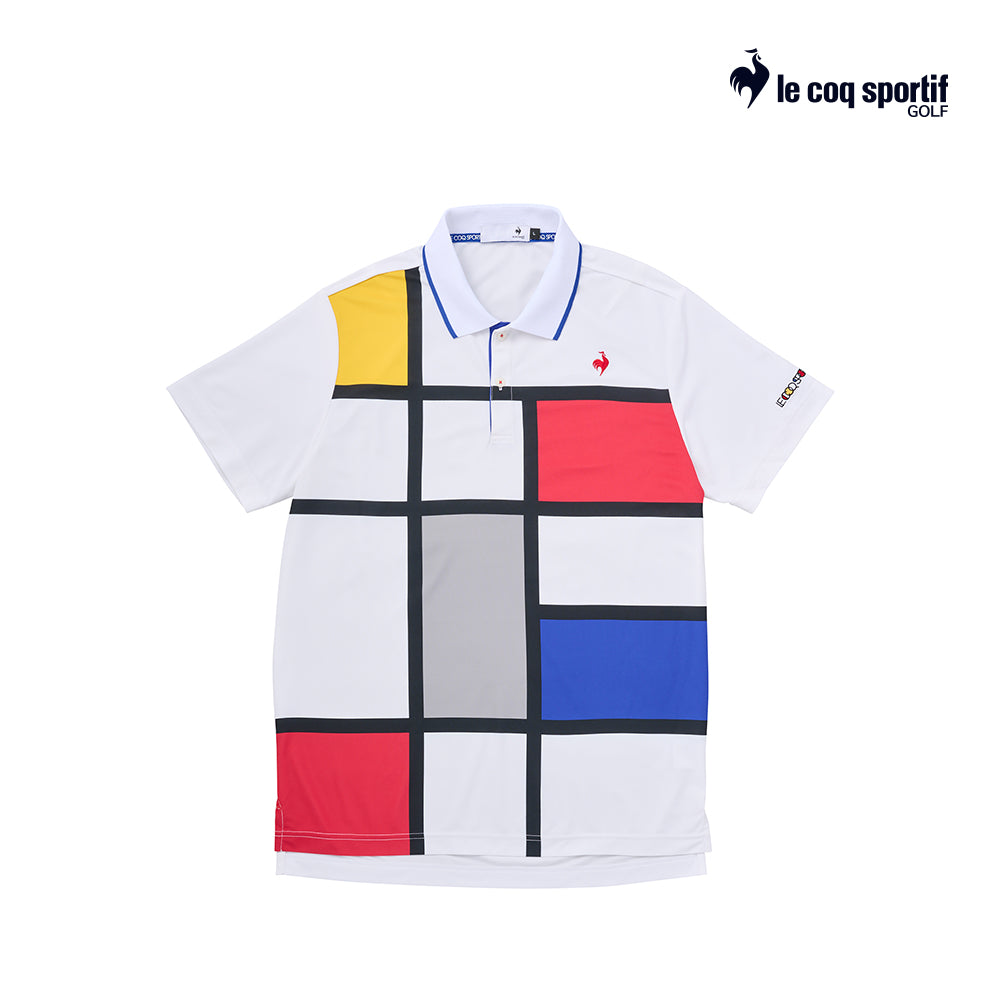 atasan pria golf Le Coq Polo M Lg5Shs02M Mondrian Short Sleeve Wh00 25Ss