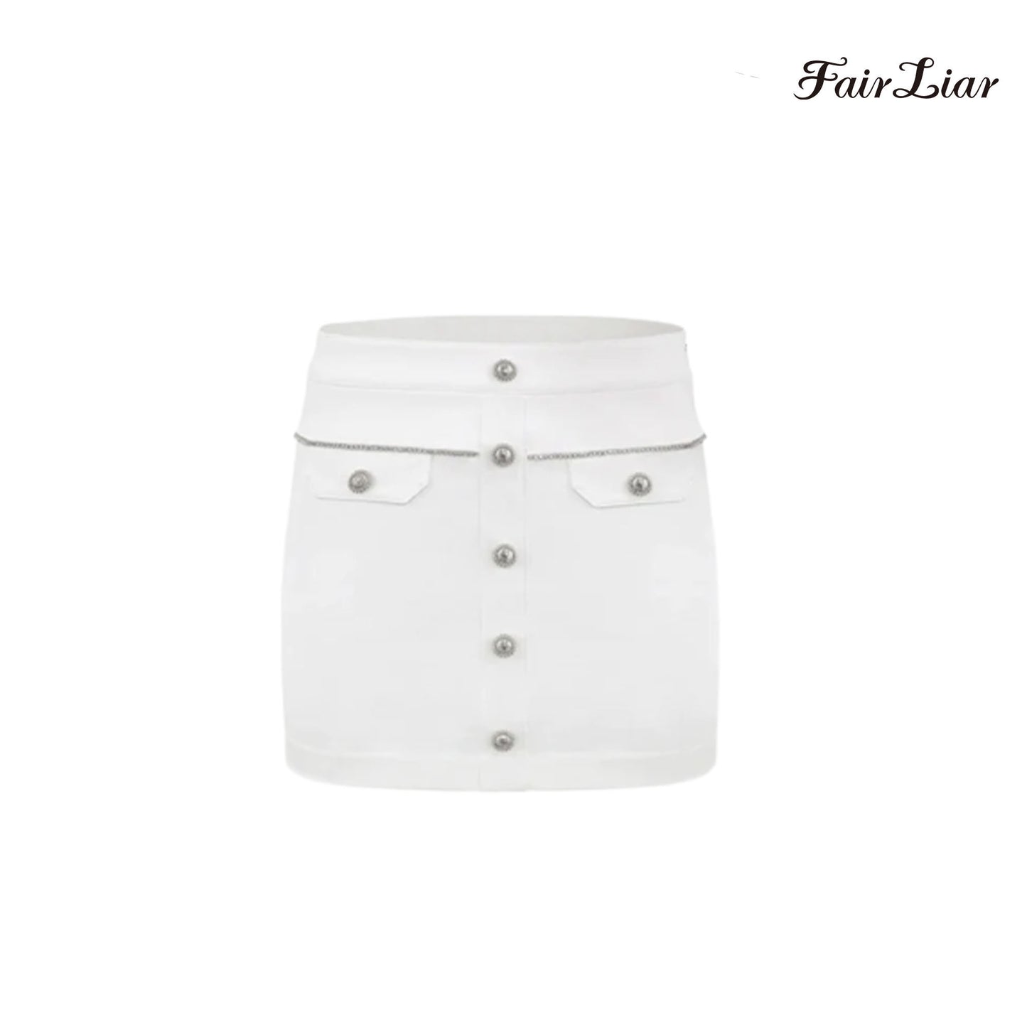 SKIRT FAIRLIAR BEADS SLIM SKRIT FS2SK23F WHITE