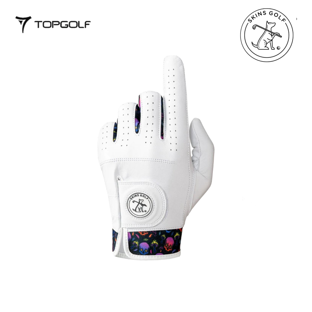 SKINS GOLF Trippy Skullz Sarung Tangan Pria – Premium Cabretta Golf Glove