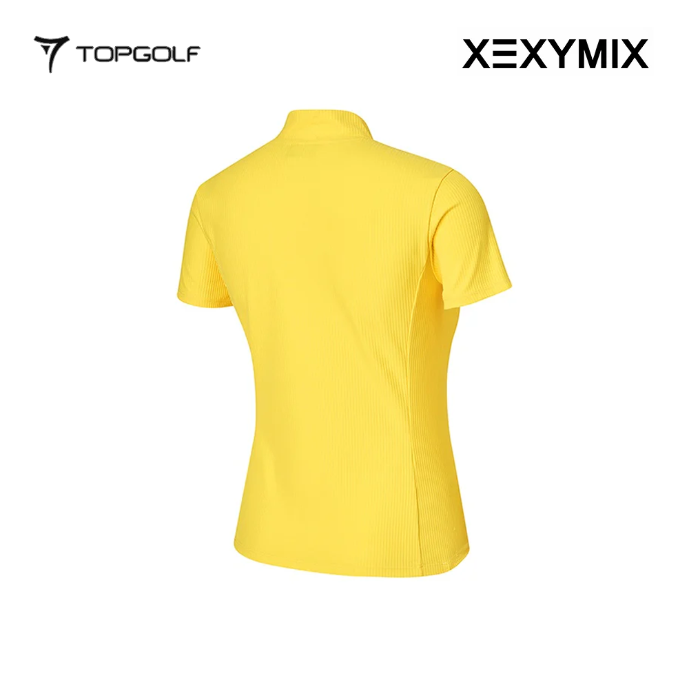 XEXYMIX RIBBED MOCK NECK SLIMFIT SHORT SLEEVE XGFST04J2 YELLOW