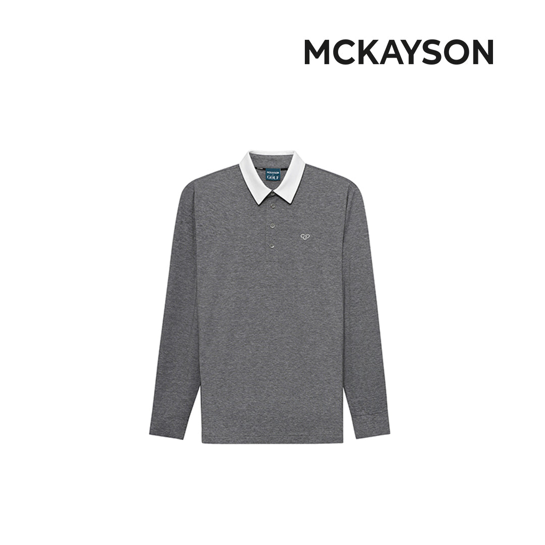 T-SHIRT MCKAYSON POLO T (LONG) MAM1TL502 MALE DK/GREY