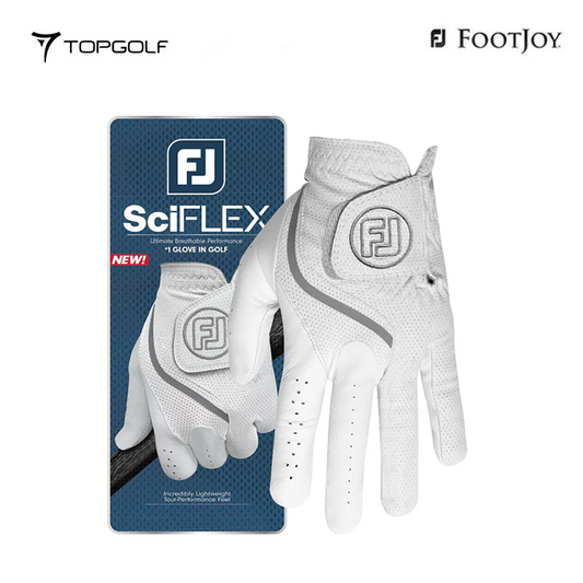 FOOTJOY GLOVE 68212E SCIFLEX MAL PEARL/WHITE