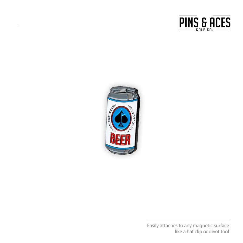 BALL MARKER PINS & ACES BEER CAN