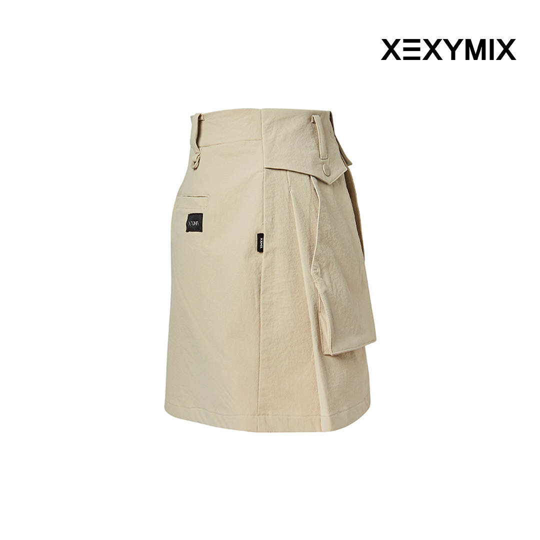 XEXYMIX BIG POCKET A LINE SKIRT XGFSK02J1 BEIGE