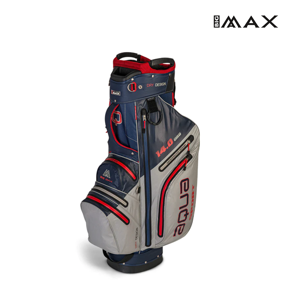 CADDIE BAG BIG MAX AQUA SPORT 3 NAVY/SILVER/RED