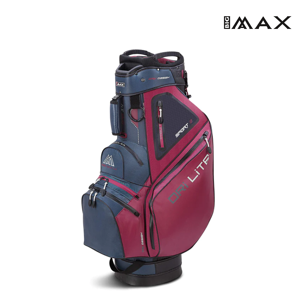 CADDIE BAG BIG MAX DRI LITE SPORT 2 BLUEBERRY/MERLOT/WHT