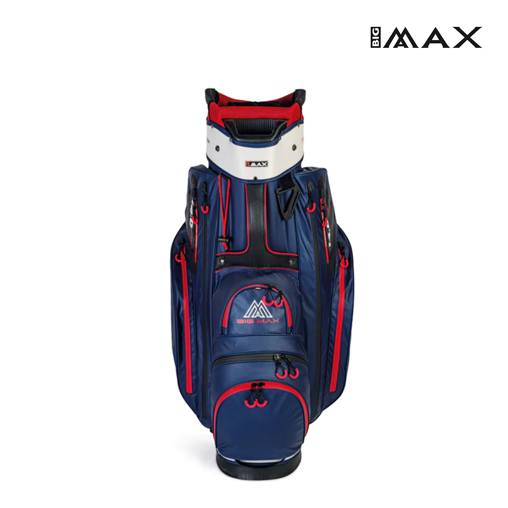 CADDIE BAG BIG MAX DRI LITE SPORT NAVY/SILVER/RED