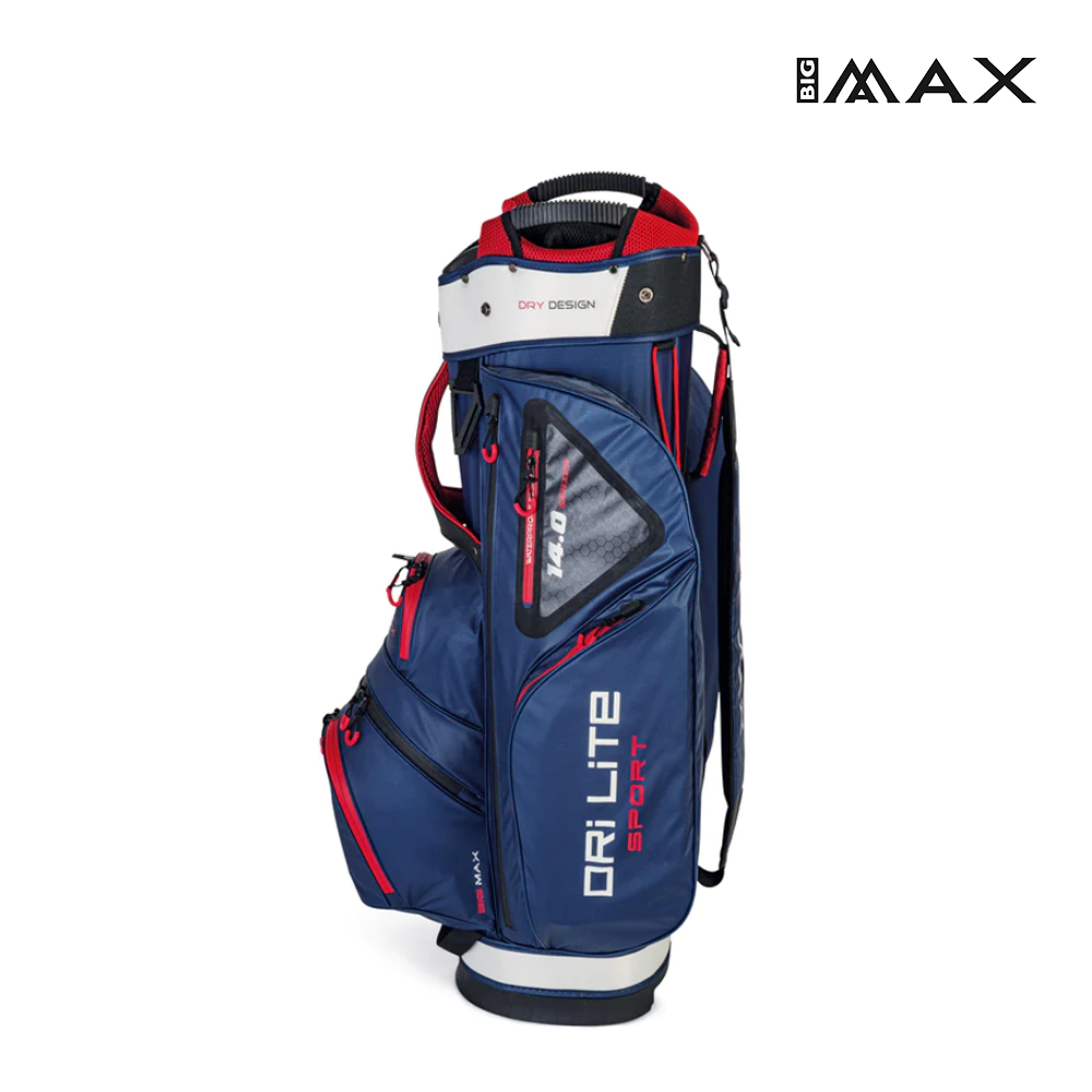 CADDIE BAG BIG MAX DRI LITE SPORT NAVY/SILVER/RED