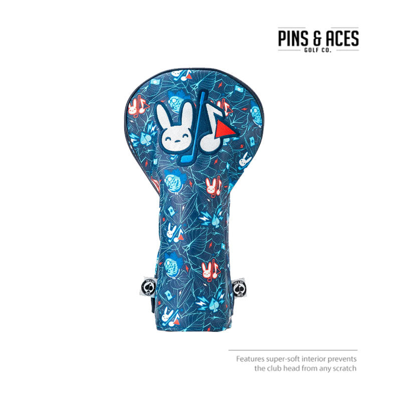 DRIVER HEAD COVER PINS & ACES GOOD BUNNY