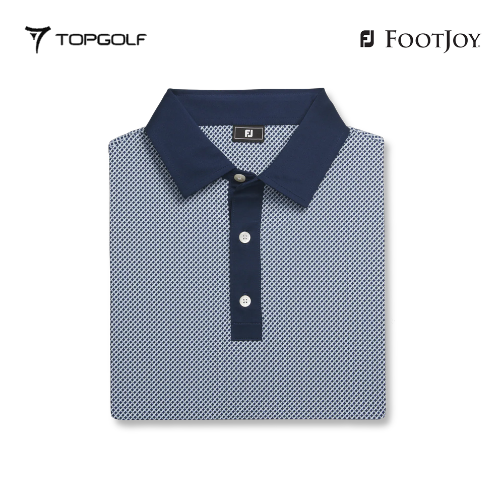 FOOTJOY POLO 32582 FS LATTICE PRT LSL NAVY