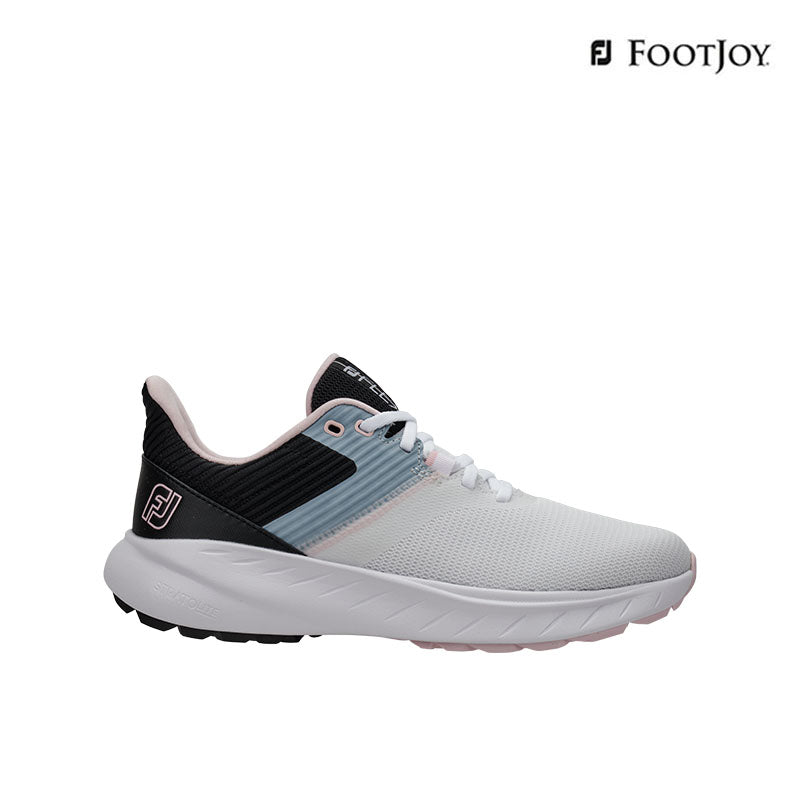 SHOES FOOTJOY 95719W DW FJ FLEX WOMEN WHT/BLK/PNK