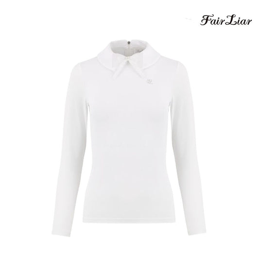 FAIRLIAR LONG SLEEVE FS4TS06FWH Double Stand Collar WH