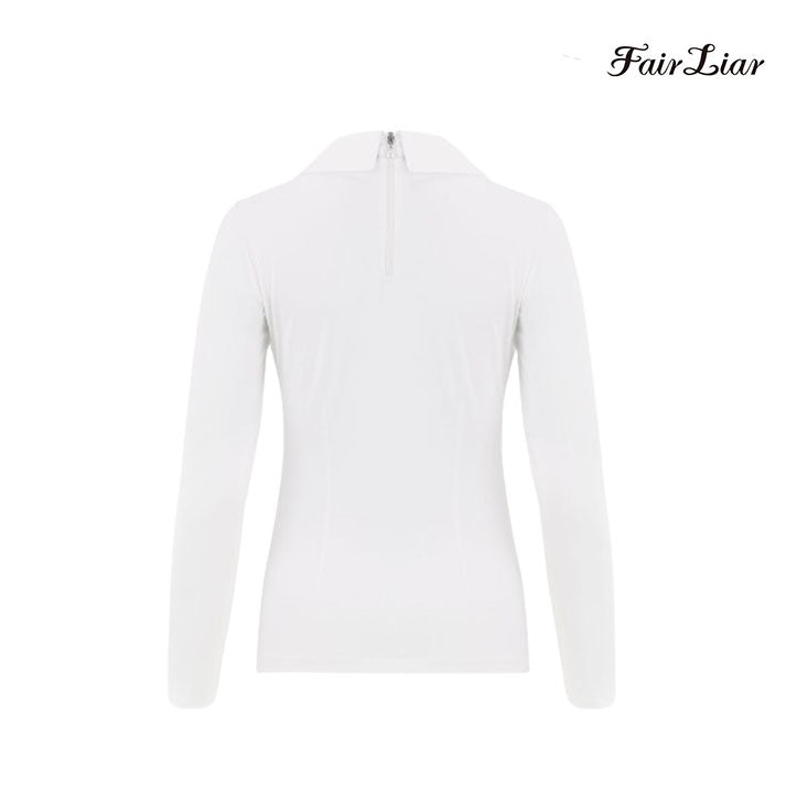 FAIRLIAR LONG SLEEVE FS4TS06FWH Double Stand Collar WH