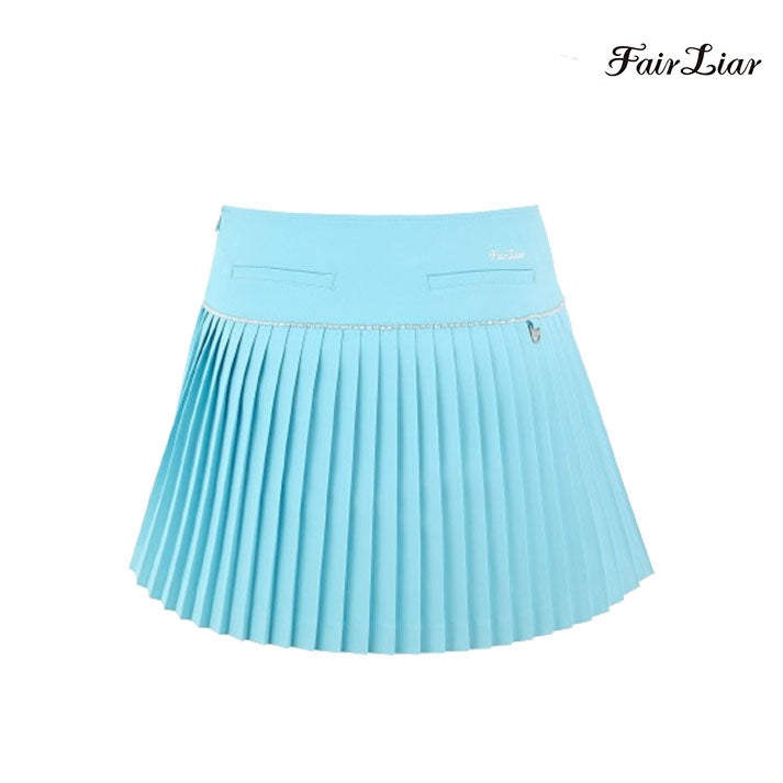FAIRLIAR SKIRT FS4SK01FTQ Check Flare Pleated TQ
