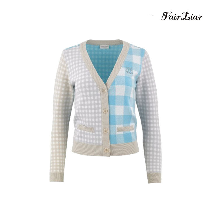 FAIRLIAR TOP FS4CD02FTQ Gingham Check TQ