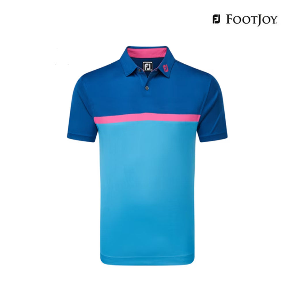 FOOTJOY POLO MAN 82377 ES COLOR BLOCK LSL AF OCEAN