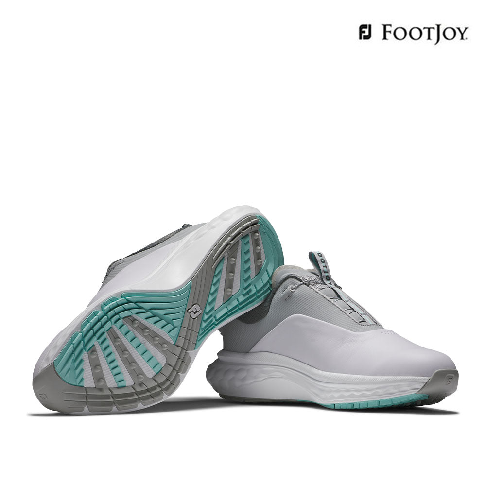 FOOTJOY SHOES 56986XW EF QUANTUM EXCEL BOA WH/GR/TEL