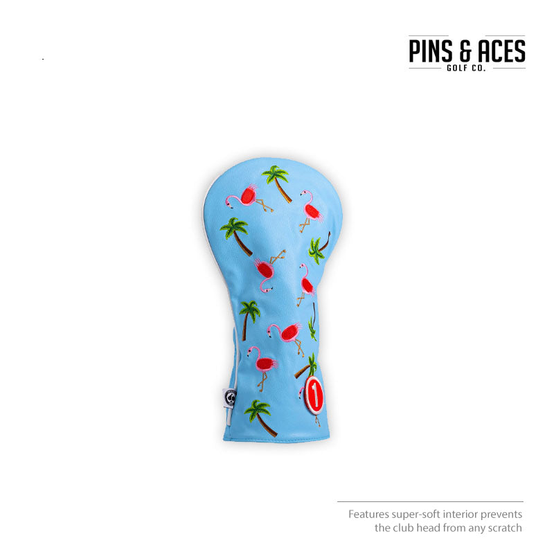 DRIVER HEAD COVER PINS & ACES DANCING FLAMINGOS