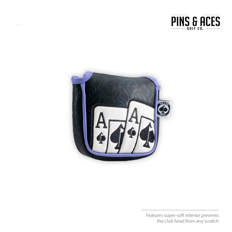 PUTTER HEAD COVER PINS & ACES ACE OF SPADE