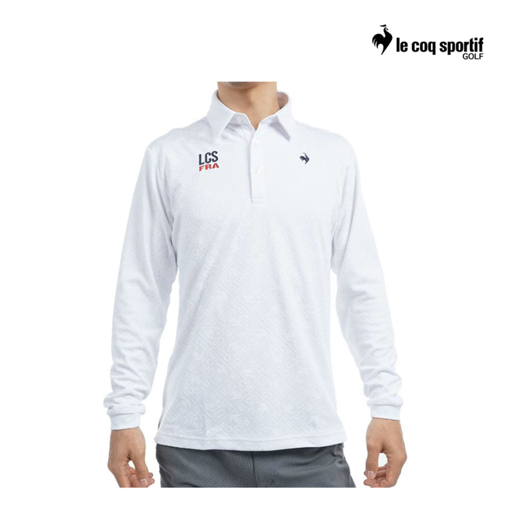 LE COQ POLO M LG4FLS03M LONG SLEEVE JACQUARD WH00 24FW