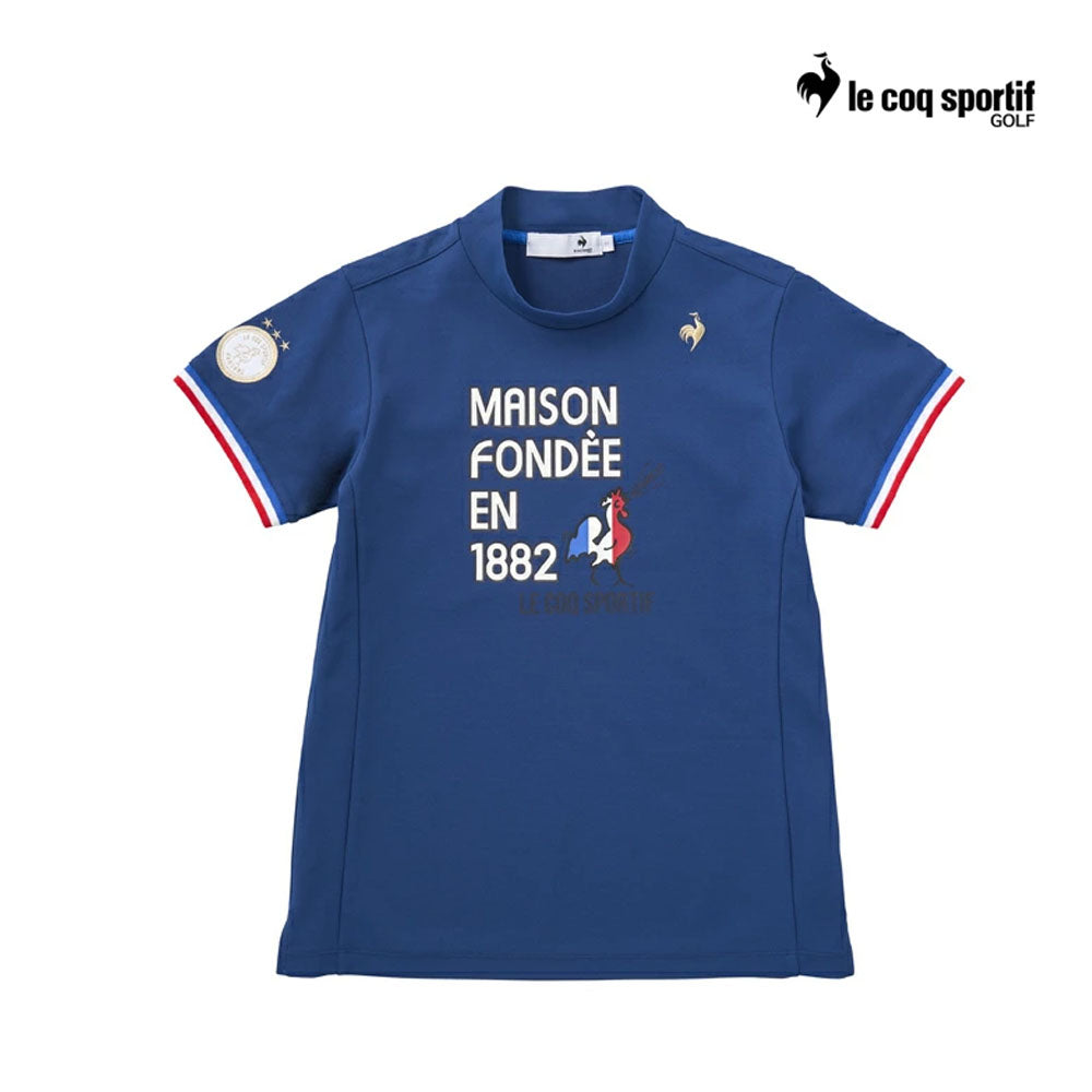 LE COQ POLO W QGWXJA14 ROOSTER ART MOCK NECK BL
