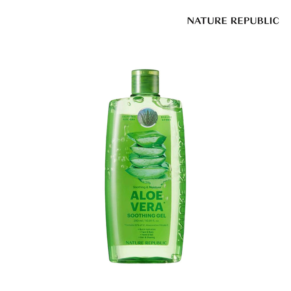 NATURE REPUBLIC SOOTHING AND MOISTURE ALOE VERA 92% SOOTHING GEL BOTTLE 310 ML