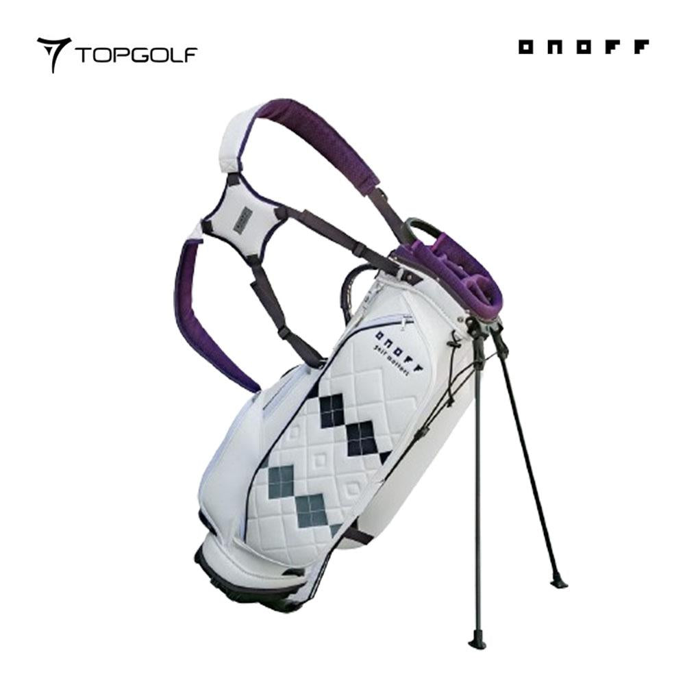 ONOFF STAND BAG OB5324 WHITE/PURPLE