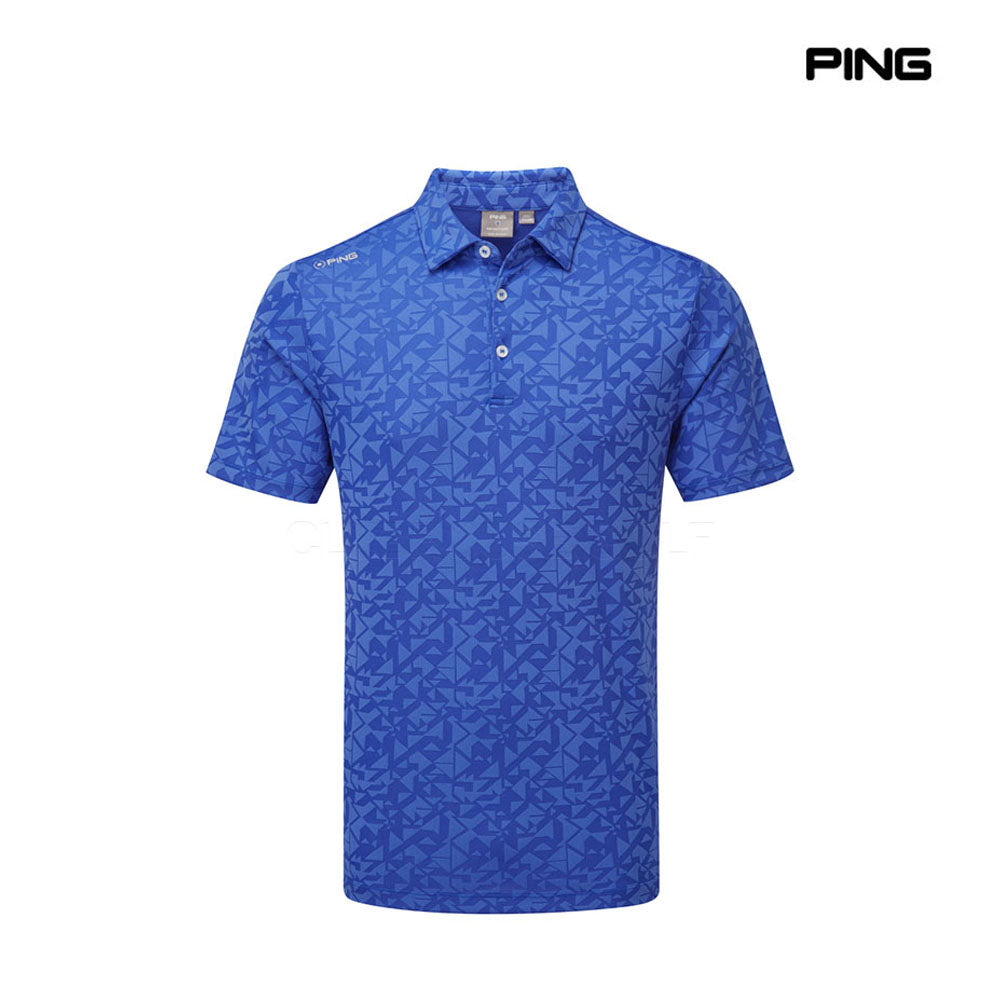 PING POLO SHIRT GEO CAMO ULTRA BLUE