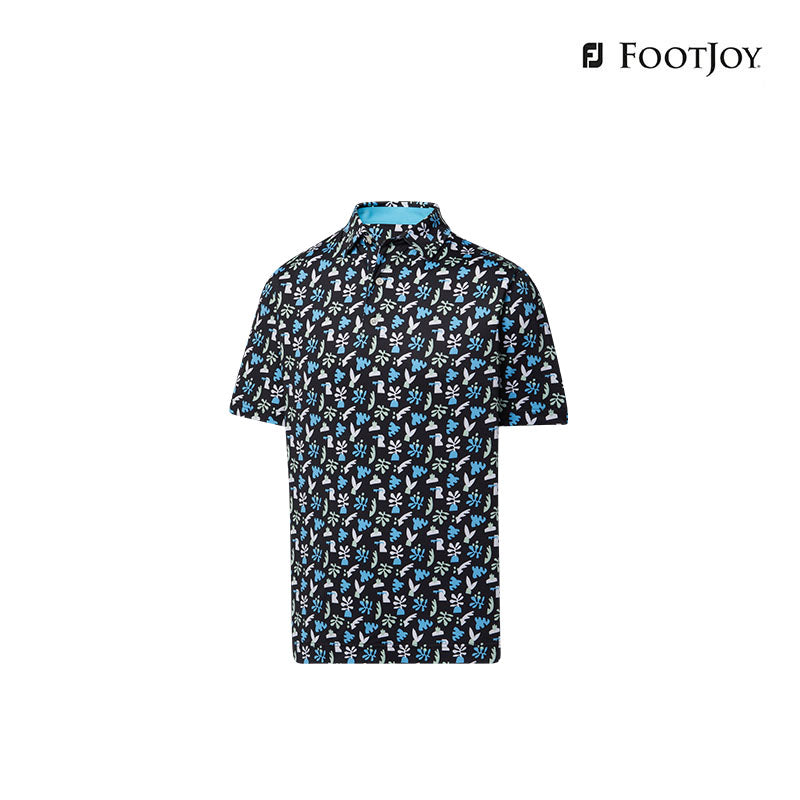 POLO FOOTJOY 82065 MAN DW JUNGLE LEAVE LSL AF BLACK