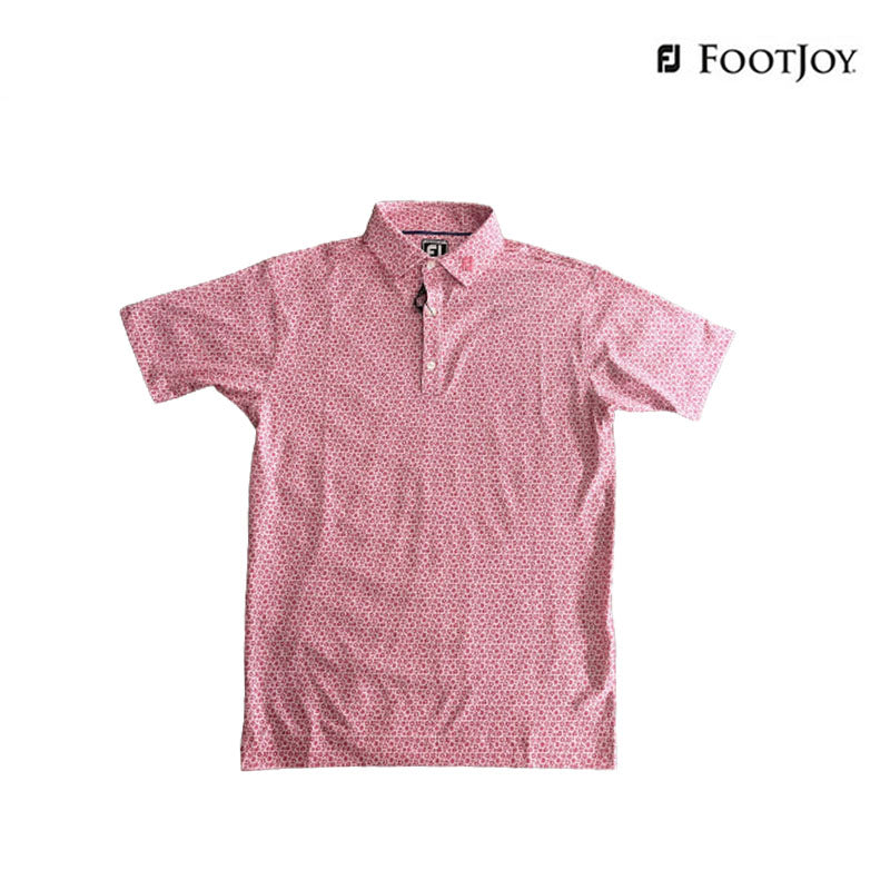 POLO SHIRT FOOTJOY 82056 MAN DF MICRO FLORAL LSL AF ROSE