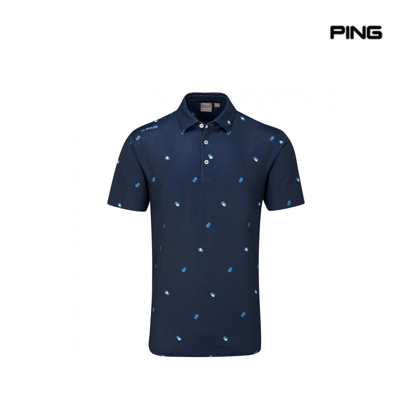 T-SHIRT PING POLO TWO TONE MULTI NAVY/POPPY