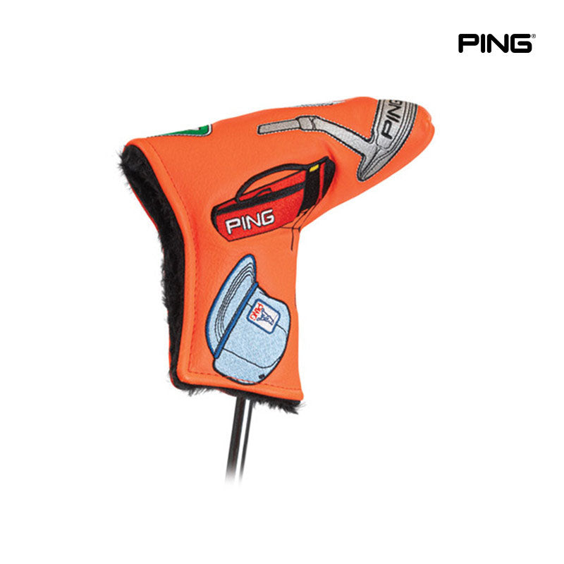 PUTTER HEAD COVER PING DECAL BLADE 214 ORANGE