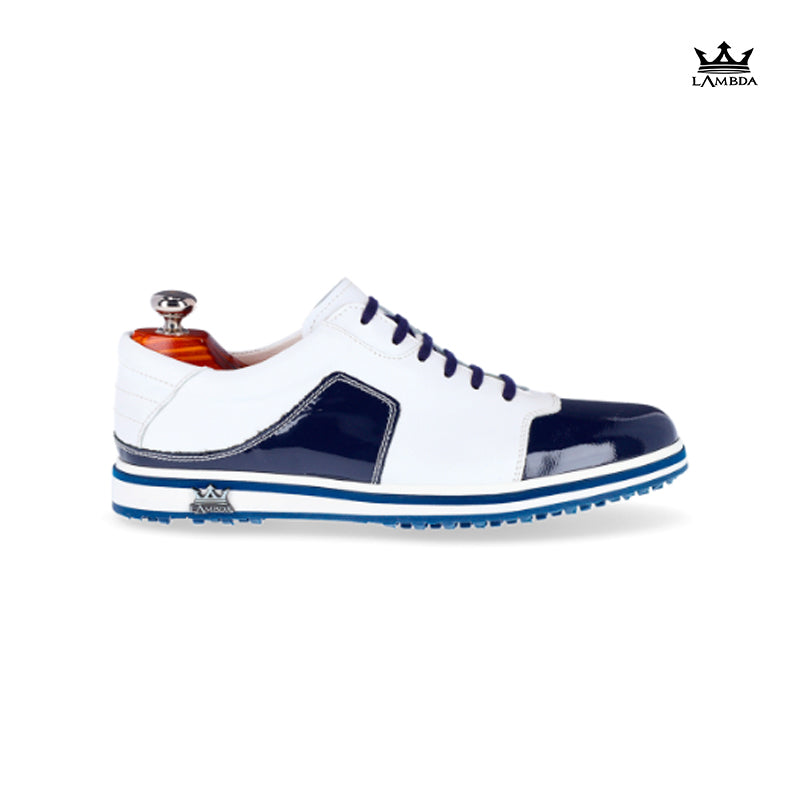 SHOES LAMBDA PADUA WHITE & BLUE PAD-M-1005-WH-BLUE