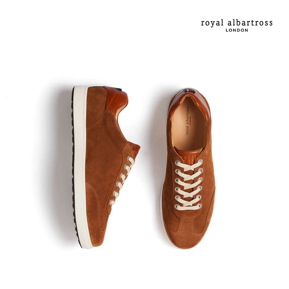 SHOES ROYAL ALBARTROSS SS23MSAN210 SANDERSON CHESTNUT SUEDE
