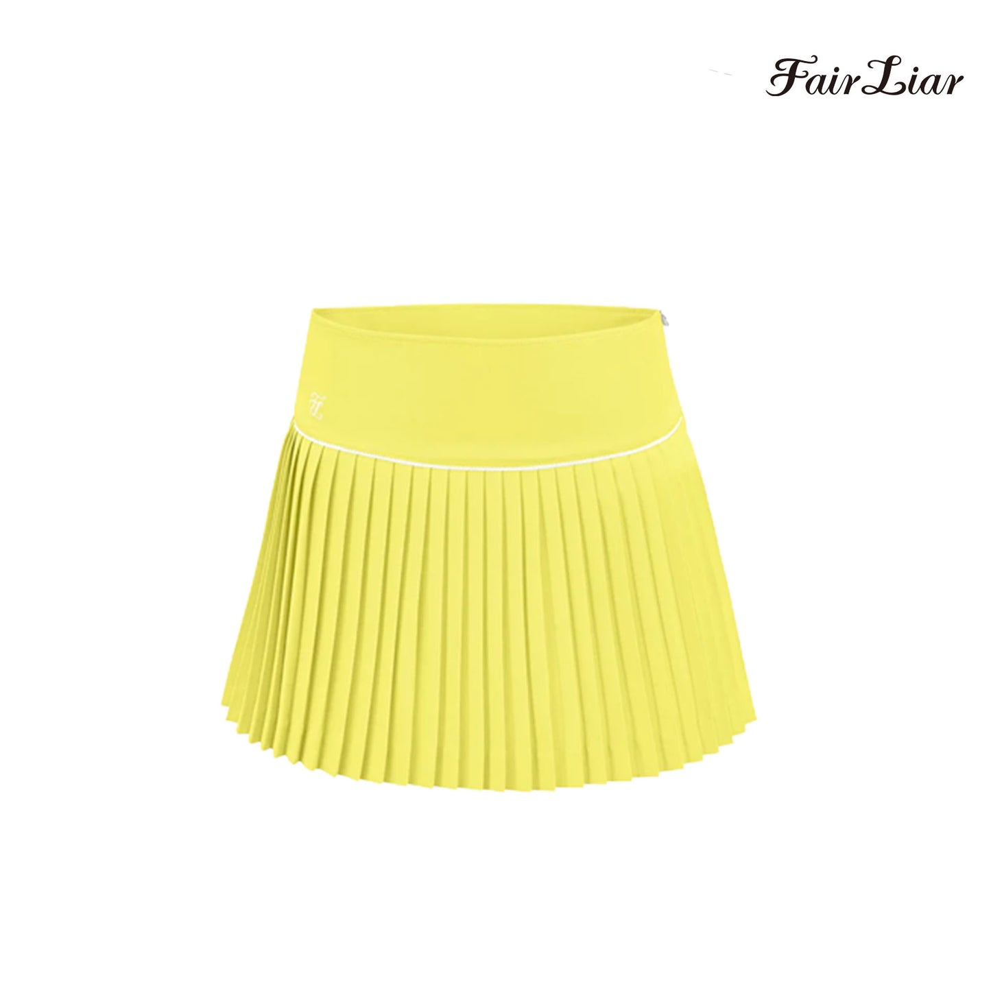 SKIRT FAIRLIAR DOUBLE LAYER PLEATS SKIRT FS1SK16F LEMON