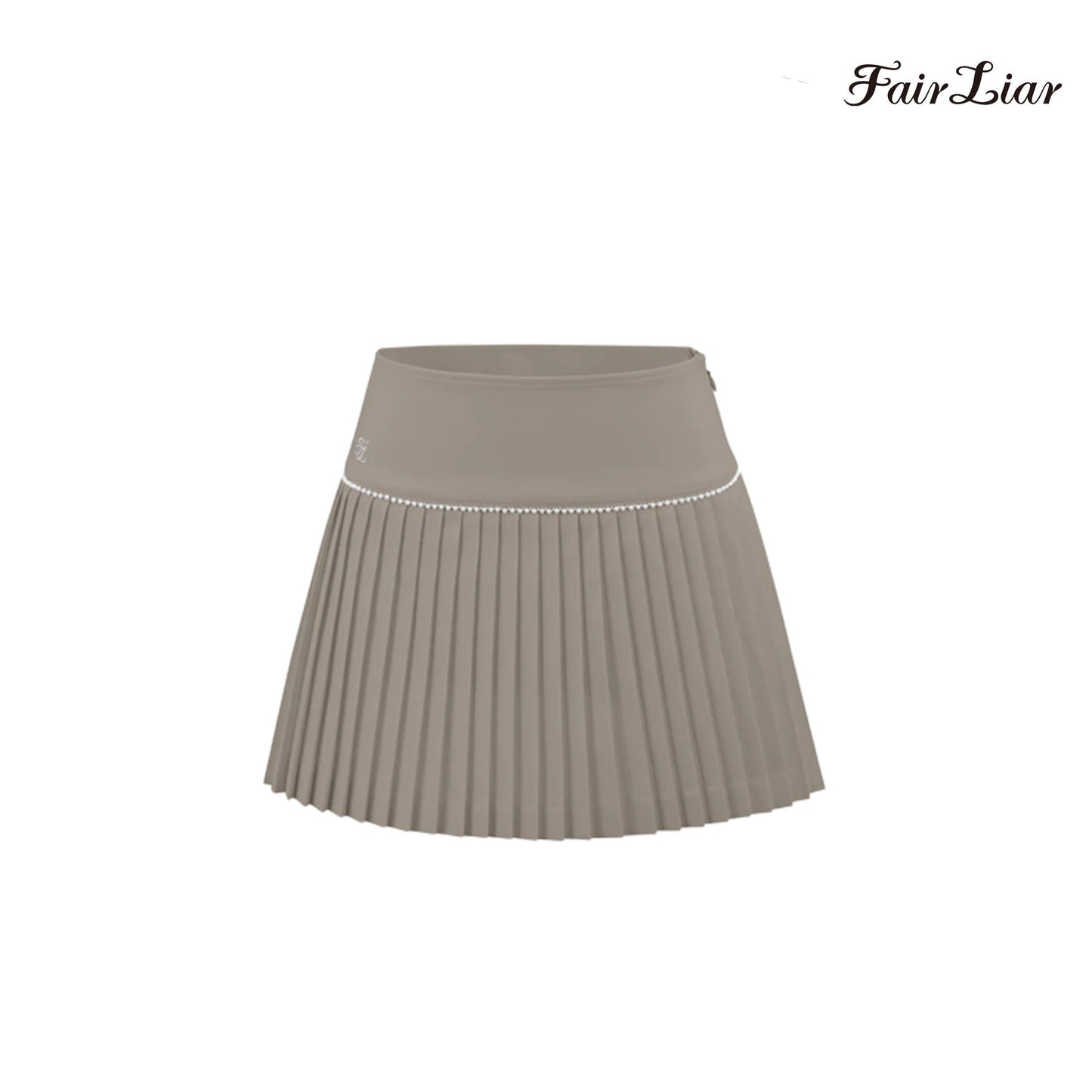 SKIRT FAIRLIAR FL CRYSTAL FLARE PLEATS SKIRT FS2SK01F BEIGE