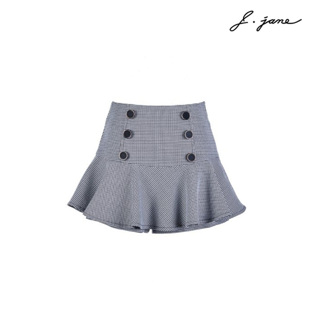 SKIRT J. JANE BUTTON FLOWER NAVY
