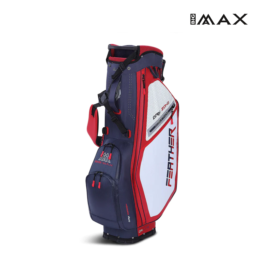 STAND BAG BIG MAX DRI LITE FEATHER NAVY/RED/WHITE