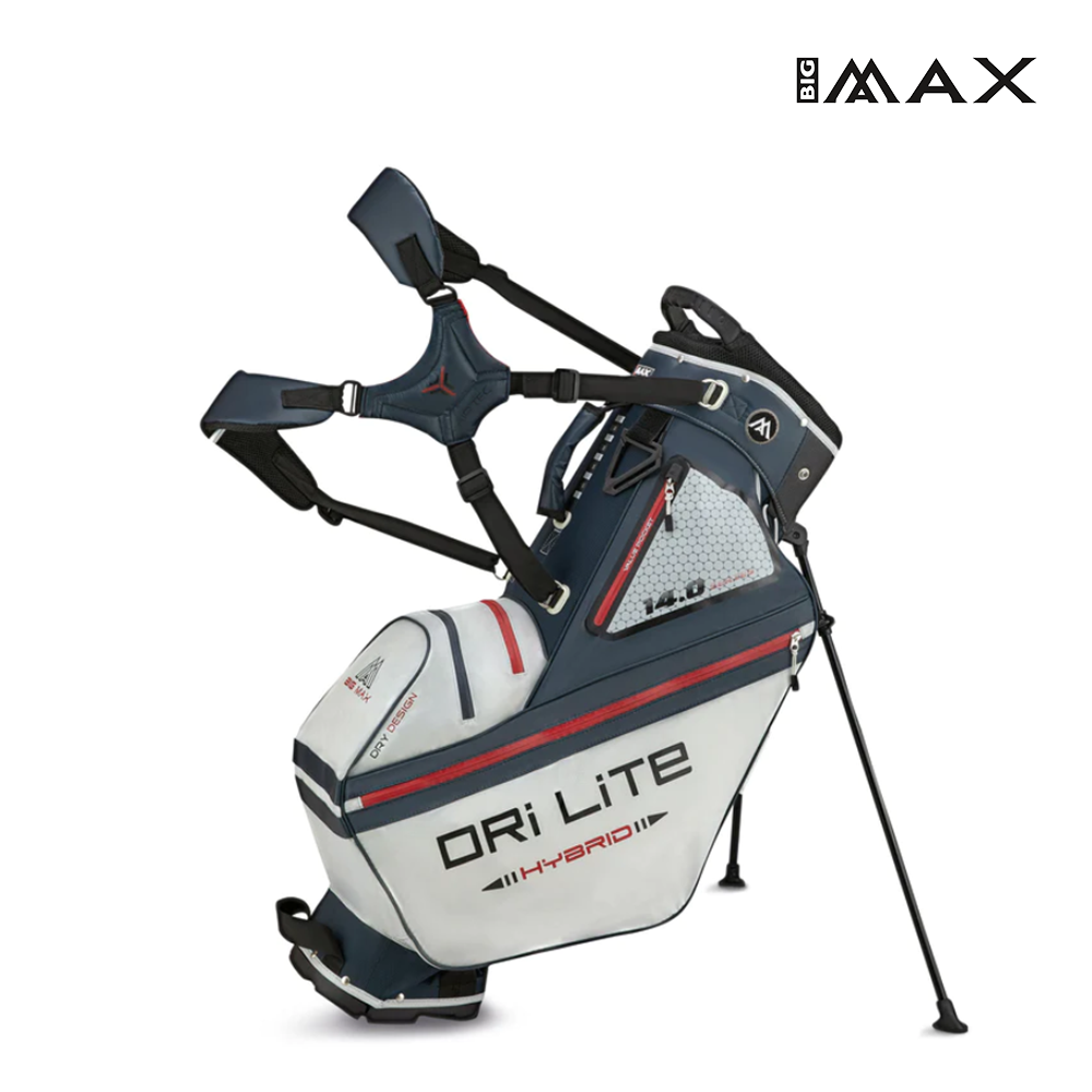 STAND BAG BIG MAX DRI LITE HYBRID TOUR SILVER/BLUEBERRY/MERLOT