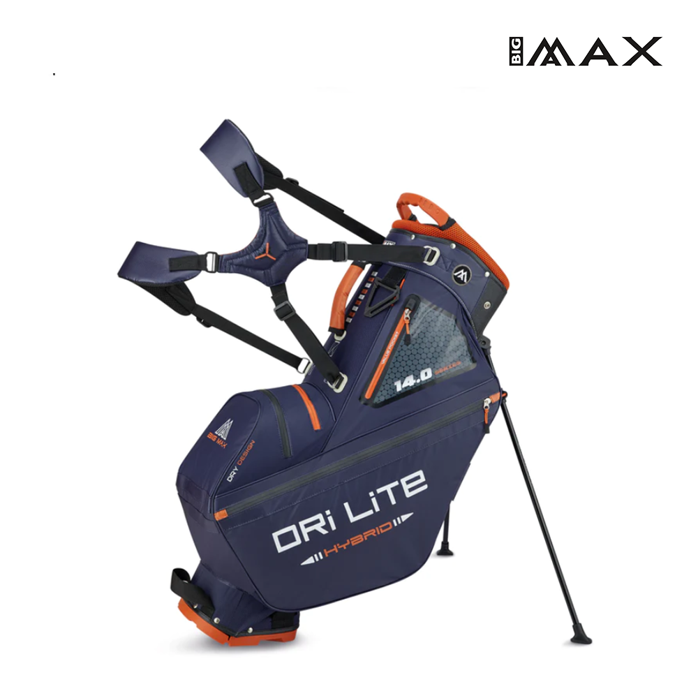 STAND BAG BIG MAX DRI LITE HYBRID TOUR STEEL BLUE/BLACK/RUST