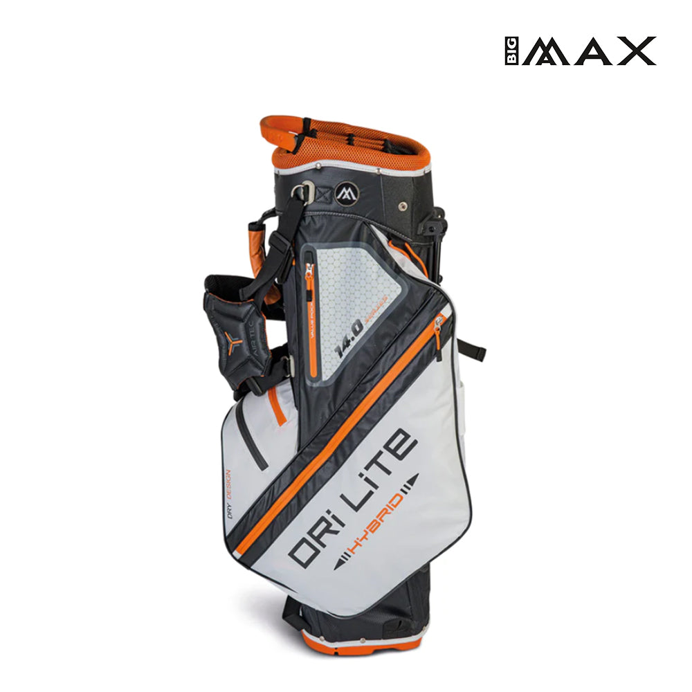 STAND BAG BIG MAX DRI LITE HYBRID TOUR WHITE/BLACK/ORANGE