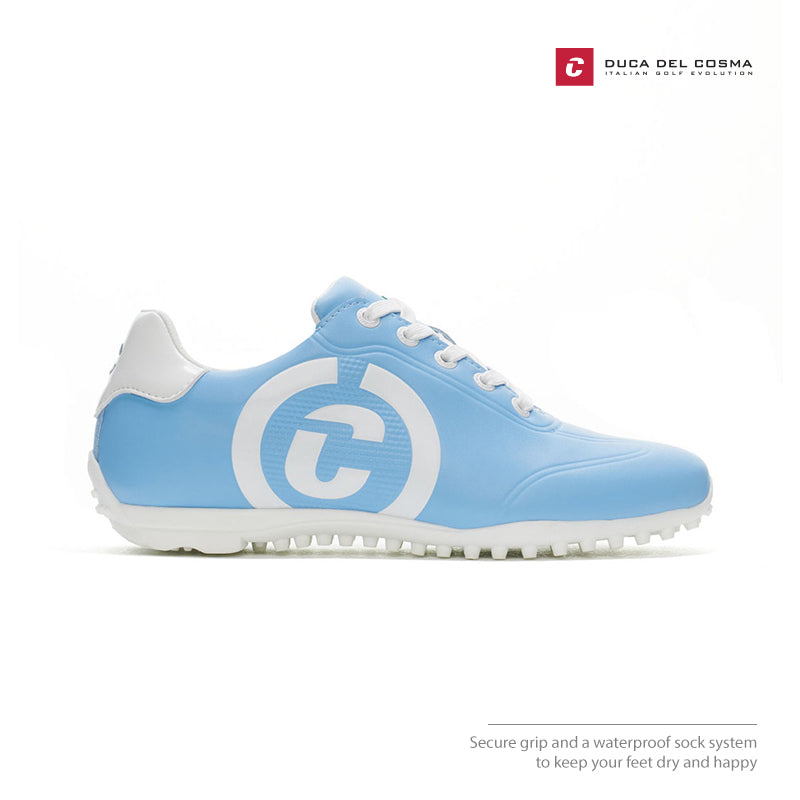 SHOES DUCA DEL COSMA QUEENSCUP LIGHT BLUE/WHITE 122002-120